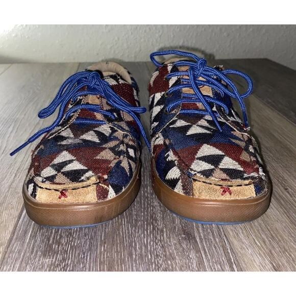 Twisted X Boots Womens US Size 6 Aztec Southwestern Red Blue Graphic Hooey Shoes - Picture 3 of 10